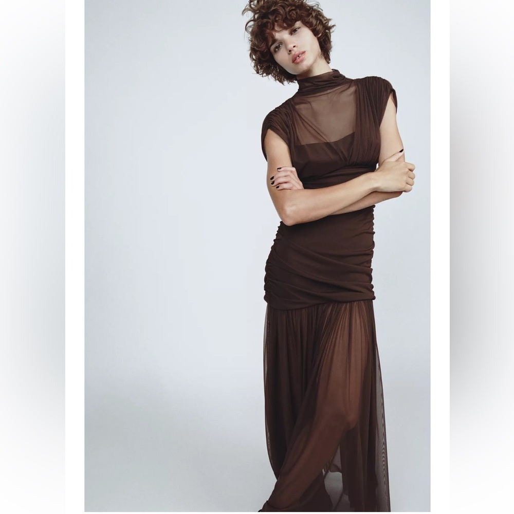 Viral Zara COMBINATION TULLE DRESS